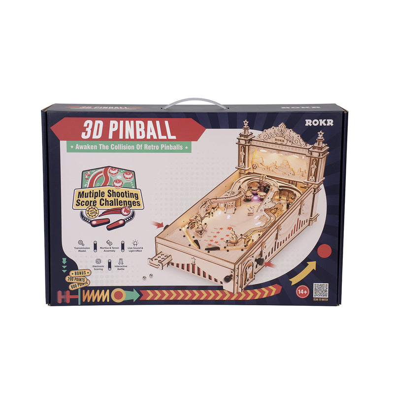 ROKR 3D Pinball Machine 3D Wooden Puzzle