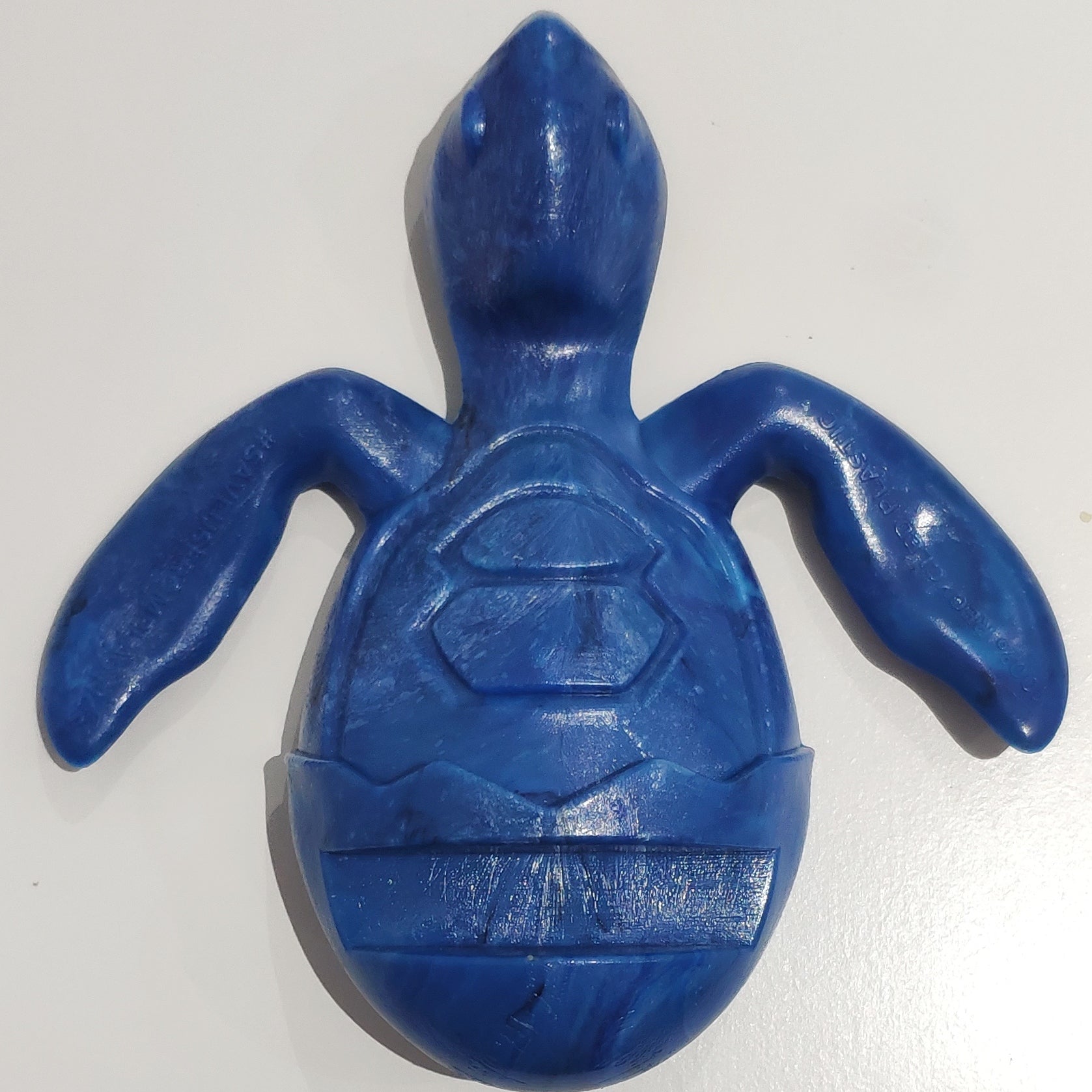 DARK BLUE Sea Turtle Holder made of trash plastic botlle lids