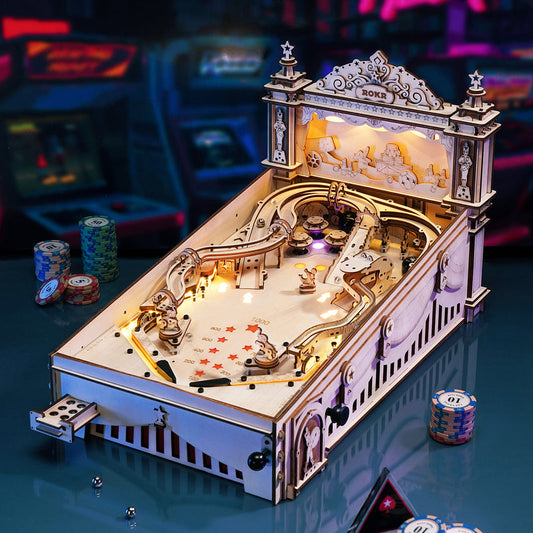 ROKR 3D Pinball Machine 3D Wooden Puzzle